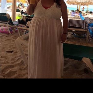 Plus Size White/Cream Maxi Dress